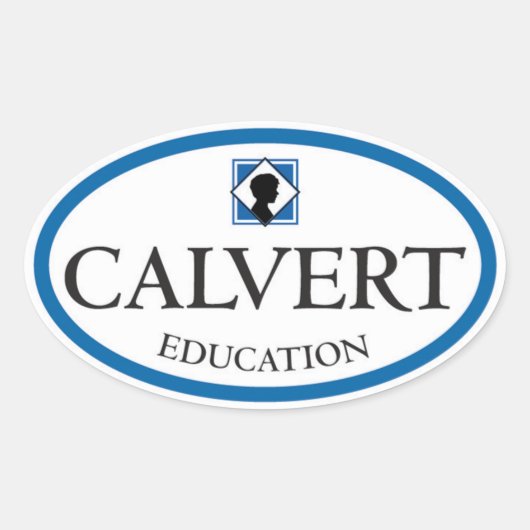 Ovale Aufkleber für die Bildung Calvert (Set von v (Vorderseite)