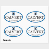 Ovale Aufkleber für die Bildung Calvert (Set von v (Blatt)