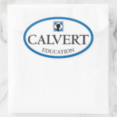 Ovale Aufkleber für die Bildung Calvert (Set von v (Tasche)