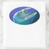 Ovale Aufkleber für die Kegelbahn (Tasche)