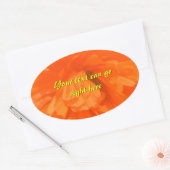 Ovale Aufkleber für Mohnblätter (Umschlag)