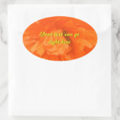 Ovale Aufkleber für Mohnblätter (Tasche)