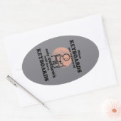 Ovale Aufkleber für Tastaturen verboten (Umschlag)