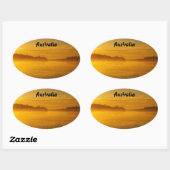 Ovale Aufkleber - Goldener Sonnenaufgang Australie (Blatt)