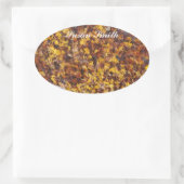 Ovale Aufkleber mit Foto - Leaf-Einstreu (Tasche)