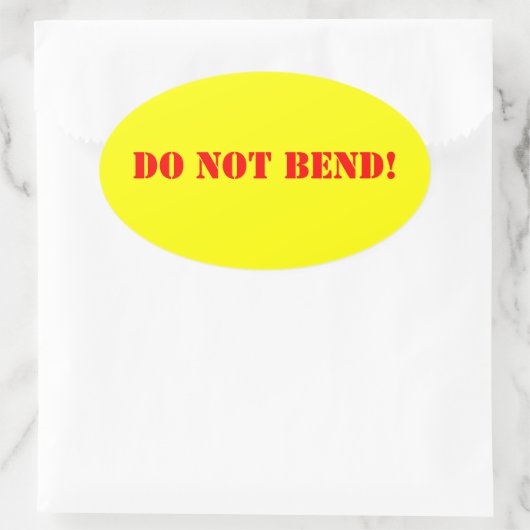 Ovale Aufkleber nicht verbieten (Tasche)