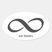 Ovale Aufkleber ohne Grenzen (Vorderseite)