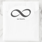 Ovale Aufkleber ohne Grenzen (Tasche)