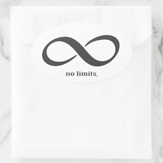 Ovale Aufkleber ohne Grenzen (Tasche)