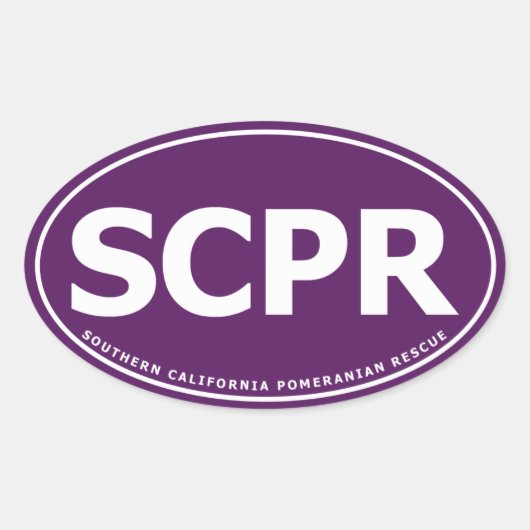 Ovale Aufkleber - SCPR (Vorderseite)