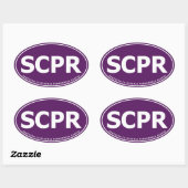 Ovale Aufkleber - SCPR (Blatt)