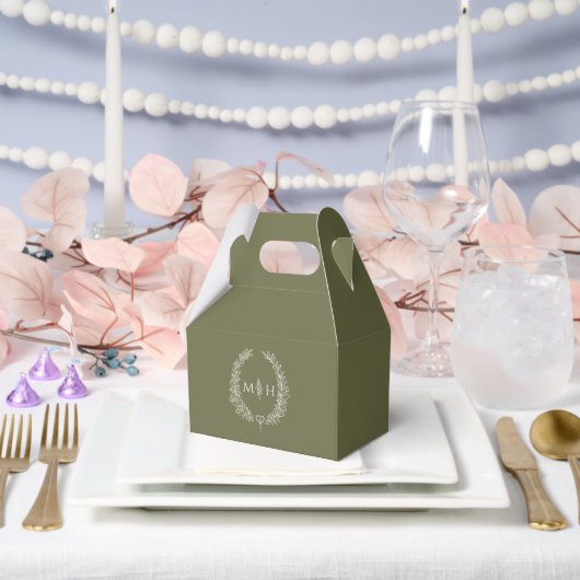 Ovale Blätter Oval Oval Geschenkschachtel (Hochzeit)