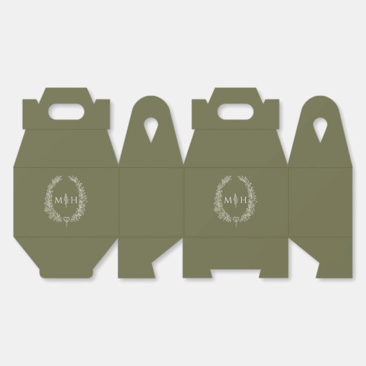 Ovale Blätter Oval Oval Geschenkschachtel (Ungeklappt)