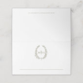 Ovale Blätter Oval Oval Platzkarte (Außenseite Aufgefaltet)