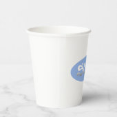 Ovale blaue Papierbecher (Rechts)
