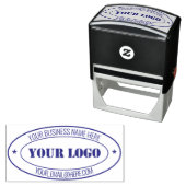 Ovale Briefmarke für selbstfarbige Firmenlogos Permastempel (Beispiel)