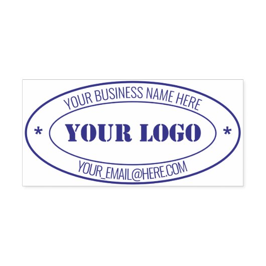 Ovale Briefmarke für selbstfarbige Firmenlogos Permastempel (Design)
