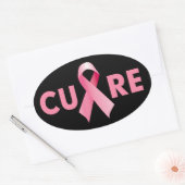 Ovale Brustkrebs-Aufkleber Ovaler Aufkleber (Umschlag)