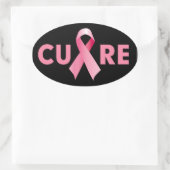 Ovale Brustkrebs-Aufkleber Ovaler Aufkleber (Tasche)