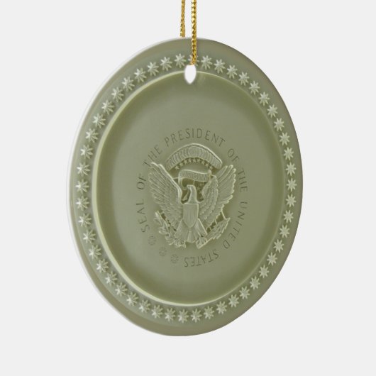 Ovale Büro-Decke, Präsidenten-USA-Siegel Ornamen Keramikornament (Rechts)