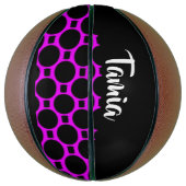 Ovale Formen rosa schwarz Basketball (Vertikal)