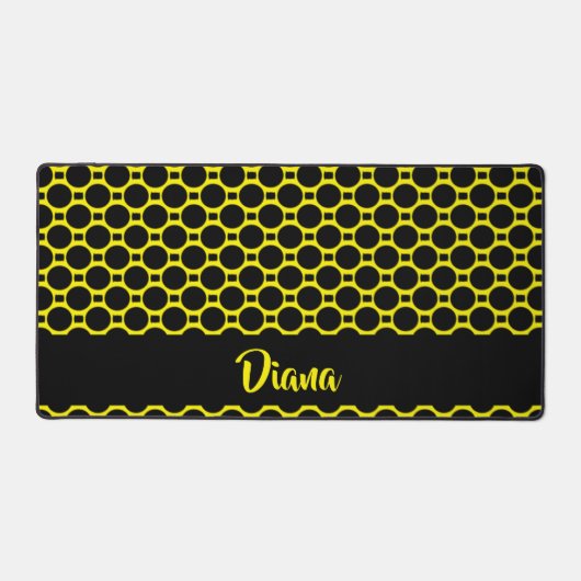 Ovale Formen, schwarz Schreibtischunterlage (Vorderseite)