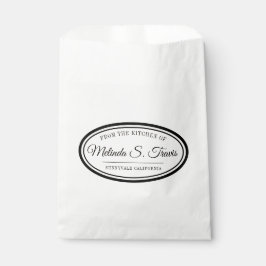 Ovale Grenze Von der Küche der Gefälligkeitstasche Geschenktütchen