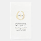 Ovale Hochzeit der Schwarzen und Goldenen Kleider Serviette (Vorderseite)