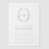 Ovale Hochzeit Pergament Einladungen (Vorderseite)