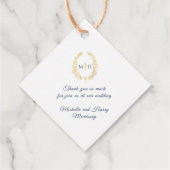 Ovale Hochzeitsfeier Geschenkanhänger (Rückseite)