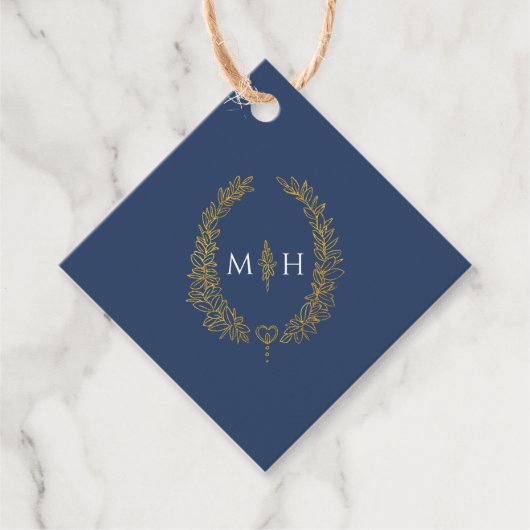 Ovale Hochzeitsfeier Geschenkanhänger (Vorderseite)