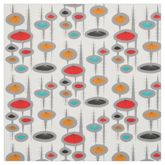 Ovale im Stil des Space Age Stoff (Muster)