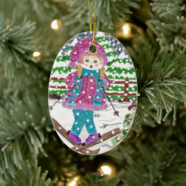 Ovale Keramik Weihnachtsschmuck
