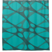 Ovale mit aquamariner Lage Duschvorhang (Vorderseite)