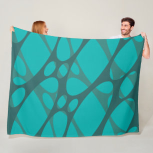 Ovale mit aquamariner Lage Fleecedecke