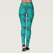 Ovale mit aquamariner Lage Leggings (Rückseite)