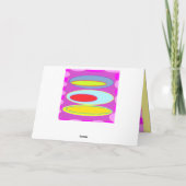 Ovale Musterkunst in gemischten Farben hell modern Karte (Rückseite)