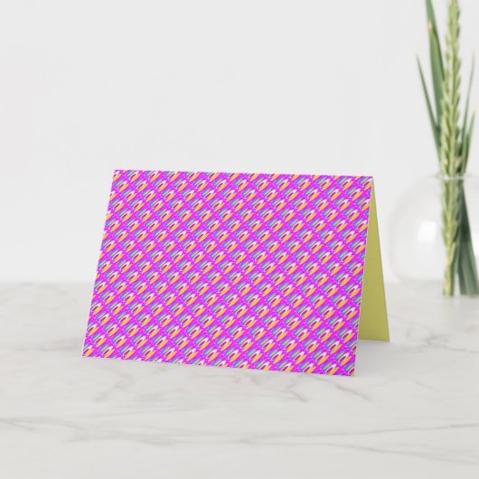 Ovale Musterkunst in gemischten Farben hell modern Karte (Vorderseite)