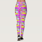 Ovale Musterkunst in gemischten Farben hell modern Leggings (Rückseite)
