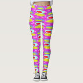 Ovale Musterkunst in gemischten Farben hell modern Leggings (Vorderseite)