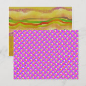 Ovale Musterkunst in gemischten Farben hell modern Postkarte (Vorne/Hinten)