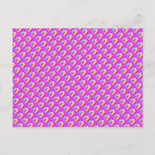Ovale Musterkunst in gemischten Farben hell modern Postkarte (Vorderseite)