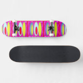 Ovale Musterkunst in gemischten Farben hell modern Skateboard (Horizontal)