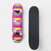 Ovale Musterkunst in gemischten Farben hell modern Skateboard (Vorderseite)