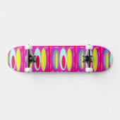 Ovale Musterkunst in gemischten Farben hell modern Skateboard (Horizontal)