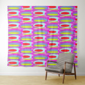 Ovale Musterkunst in gemischten Farben hell modern Wandteppich (Beispiel (Horizontal))