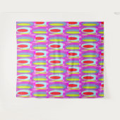 Ovale Musterkunst in gemischten Farben hell modern Wandteppich (Vorderseite (Horizontal))