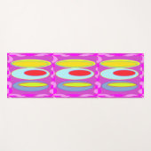 Ovale Musterkunst in gemischten Farben hell modern Yogamatte (Vorderseite (Horizontal))