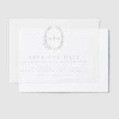 Ovale ovale Monogramm Save the Date Hochzeit Pergament Einladungen (Versetzt)