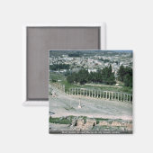 Ovale Piazza, antike Decapolis Stadt Jarash, Jorda Magnet (Vorderseite/Rückseite)